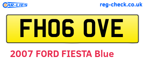 FH06OVE are the vehicle registration plates.