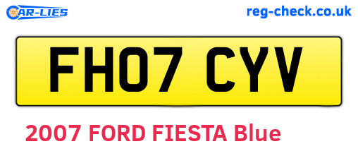 FH07CYV are the vehicle registration plates.
