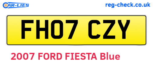 FH07CZY are the vehicle registration plates.