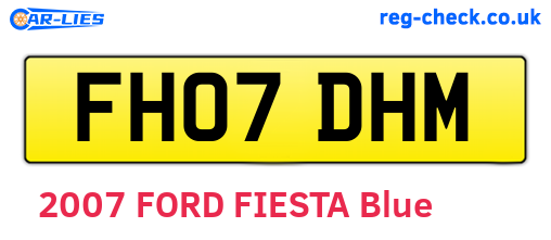 FH07DHM are the vehicle registration plates.