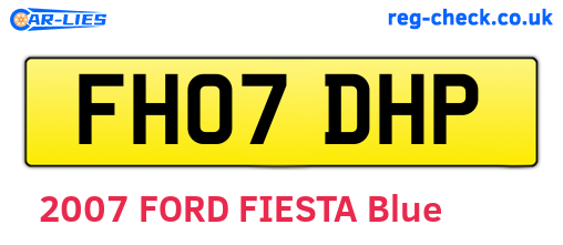 FH07DHP are the vehicle registration plates.