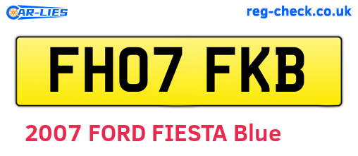 FH07FKB are the vehicle registration plates.