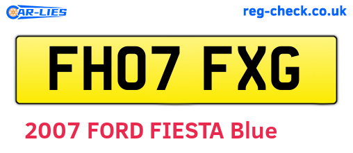 FH07FXG are the vehicle registration plates.