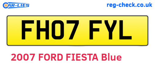 FH07FYL are the vehicle registration plates.