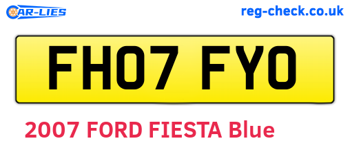 FH07FYO are the vehicle registration plates.
