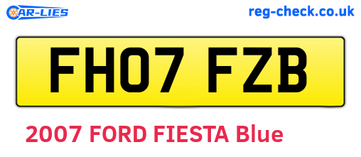 FH07FZB are the vehicle registration plates.