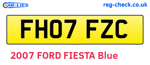 FH07FZC are the vehicle registration plates.
