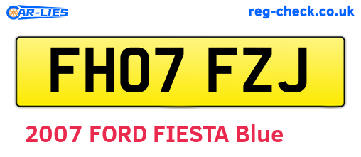 FH07FZJ are the vehicle registration plates.