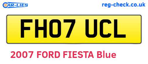FH07UCL are the vehicle registration plates.