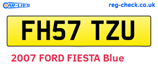 FH57TZU are the vehicle registration plates.