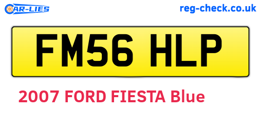 FM56HLP are the vehicle registration plates.