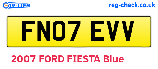 FN07EVV are the vehicle registration plates.