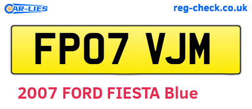 FP07VJM are the vehicle registration plates.