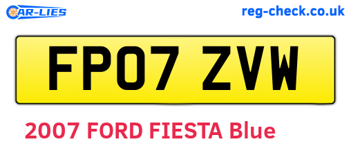 FP07ZVW are the vehicle registration plates.