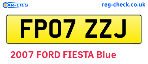 FP07ZZJ are the vehicle registration plates.