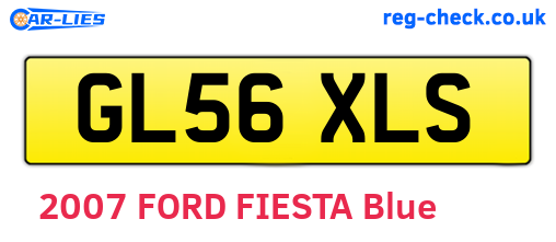 GL56XLS are the vehicle registration plates.