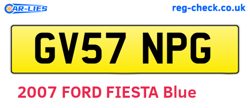 GV57NPG are the vehicle registration plates.