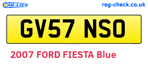GV57NSO are the vehicle registration plates.