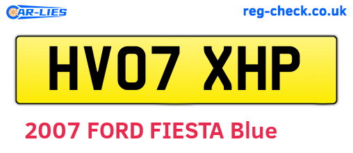 HV07XHP are the vehicle registration plates.
