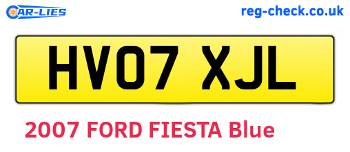 HV07XJL are the vehicle registration plates.