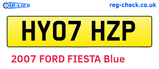 HY07HZP are the vehicle registration plates.