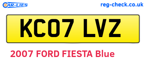 KC07LVZ are the vehicle registration plates.