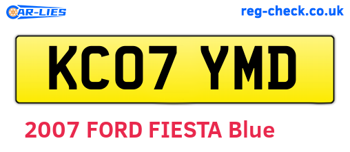 KC07YMD are the vehicle registration plates.