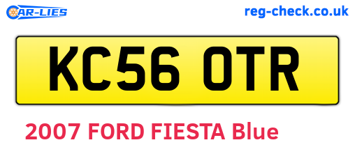KC56OTR are the vehicle registration plates.