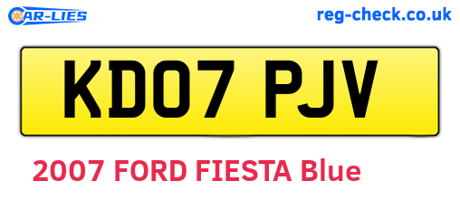 KD07PJV are the vehicle registration plates.