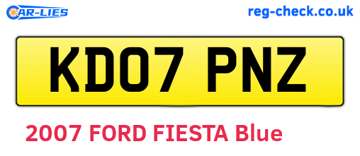 KD07PNZ are the vehicle registration plates.