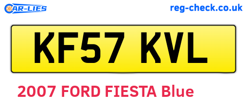 KF57KVL are the vehicle registration plates.