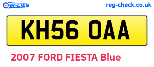 KH56OAA are the vehicle registration plates.
