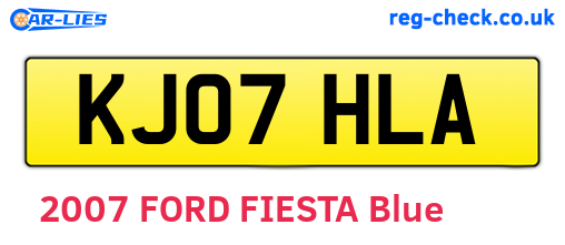 KJ07HLA are the vehicle registration plates.
