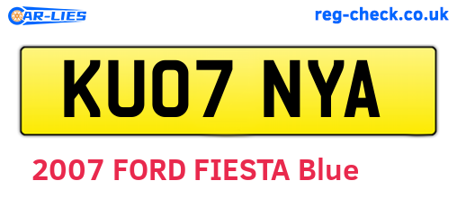 KU07NYA are the vehicle registration plates.