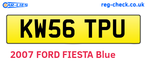 KW56TPU are the vehicle registration plates.