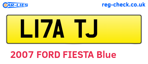 L17ATJ are the vehicle registration plates.