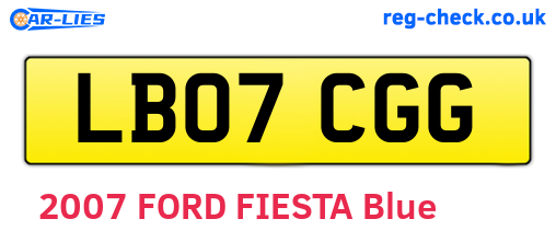 LB07CGG are the vehicle registration plates.