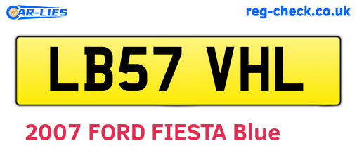 LB57VHL are the vehicle registration plates.