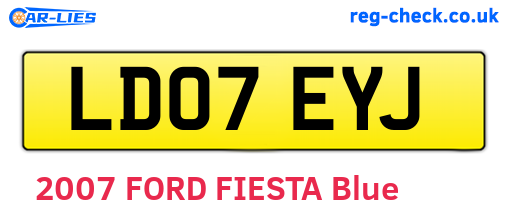 LD07EYJ are the vehicle registration plates.