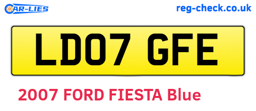 LD07GFE are the vehicle registration plates.