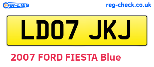 LD07JKJ are the vehicle registration plates.
