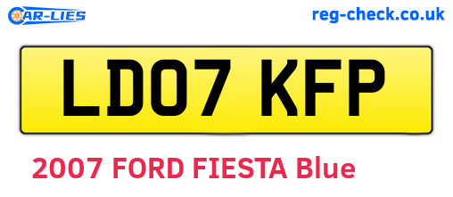 LD07KFP are the vehicle registration plates.