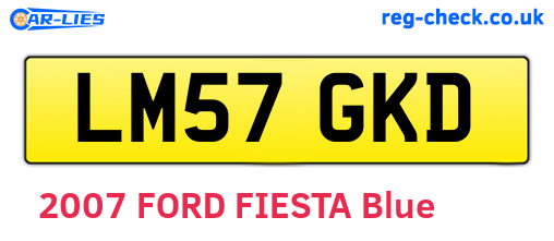 LM57GKD are the vehicle registration plates.