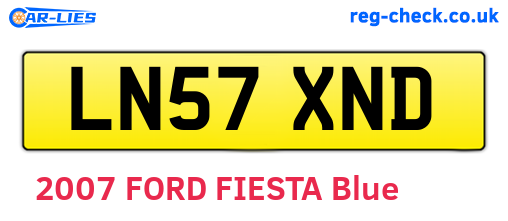LN57XND are the vehicle registration plates.