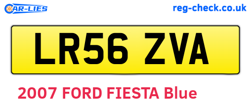 LR56ZVA are the vehicle registration plates.