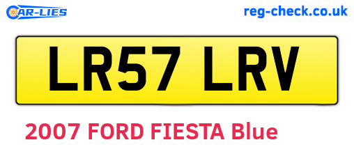 LR57LRV are the vehicle registration plates.