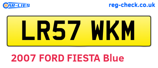 LR57WKM are the vehicle registration plates.