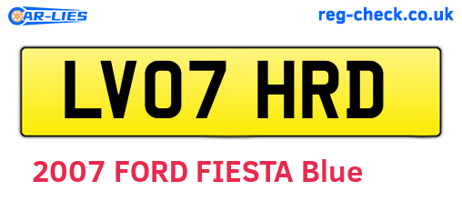 LV07HRD are the vehicle registration plates.