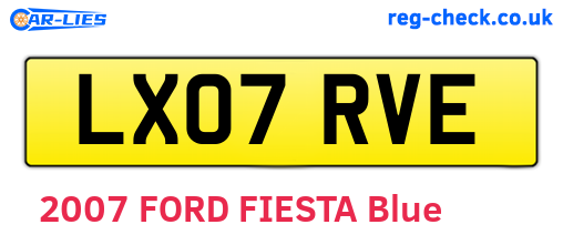 LX07RVE are the vehicle registration plates.