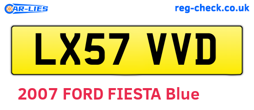 LX57VVD are the vehicle registration plates.